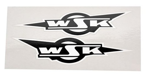 Naklejki WSK garbuska na zbiornk czarno biała para