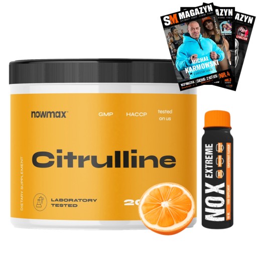 nowmax CITRULLINE MALATE 200 g CYTRULINA JABŁCZAN REGENERACJA MIĘŚNI