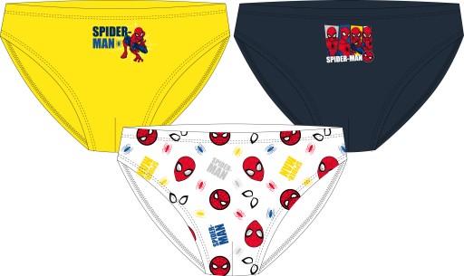 SLIPY SLIPKI BAWEŁNIANE DLA CHŁOPAKA MAJTKI SPIDERMAN PAJĄK 3PAK 128/134