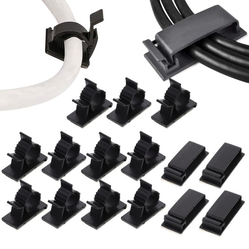 Cable Clips Cord Organizer Adjustable Desk Power