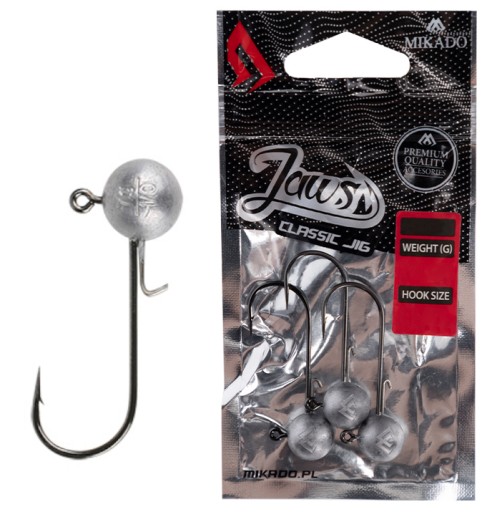 Główki jigowe 17,5 g kuty hak 6/0 Mikado Jaws Classic do zbrojenia gum 3szt
