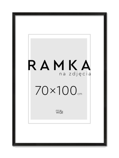 Ramka na zdjęcia 70x100 cm 100x70 cm Czarna