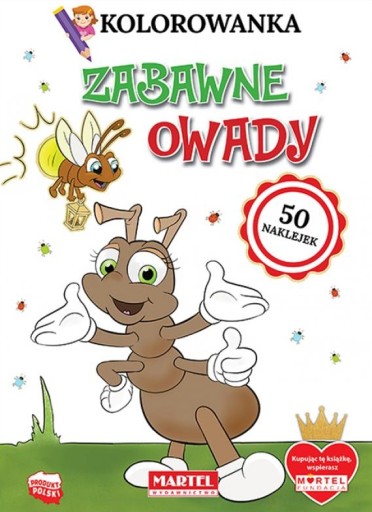 Kolorowanka A4- Z NAKL -ZABAWNE OWADY, 16 str