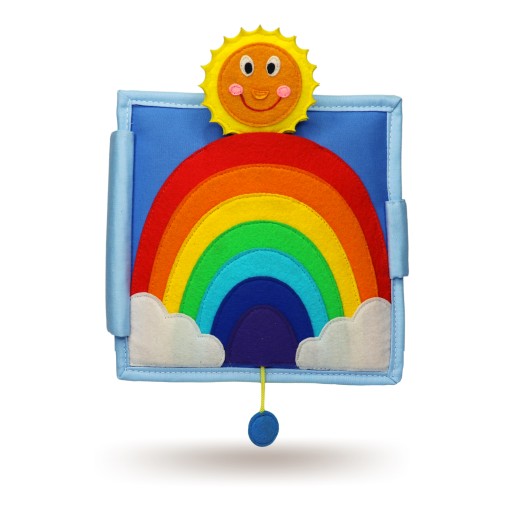 Książeczka Sensoryczna Mała, Quiet Book, Montessori - Słoneczko