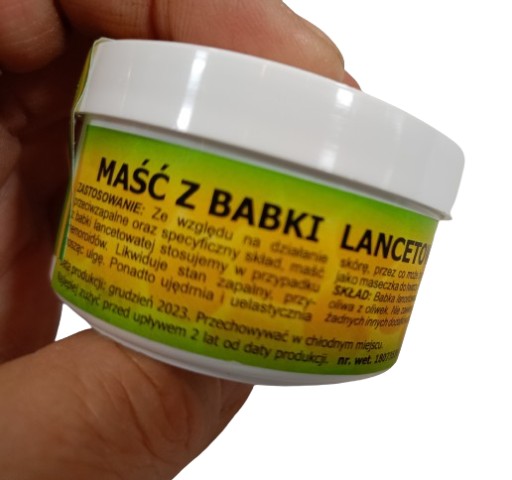 MAŚĆ Z BABKI LANCETOWATEJ 50 ml PASIEKA USTROBNA