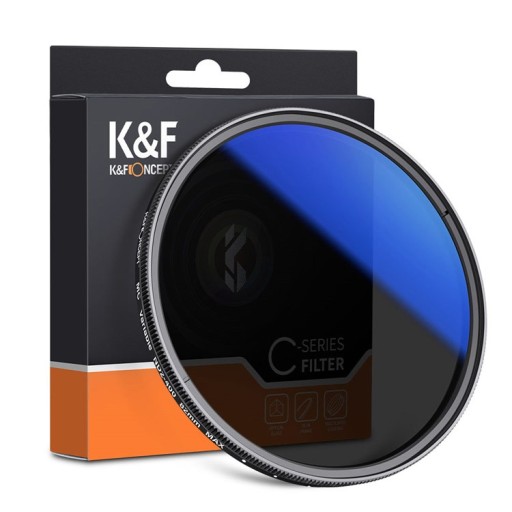 Filtr szary regulowany K&F Concept (ND2-ND400) Blue 77mm