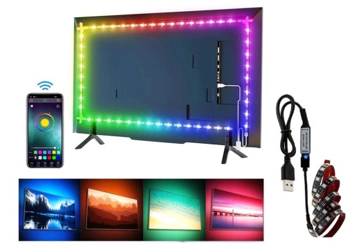 Taśma LED RGB USB Podświetlenie TV Bluetooth 2m