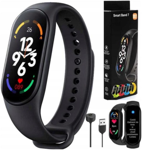 KROKOMIERZ SMARTBAND M7-OPASKA PULSOMETR KROKI PL
