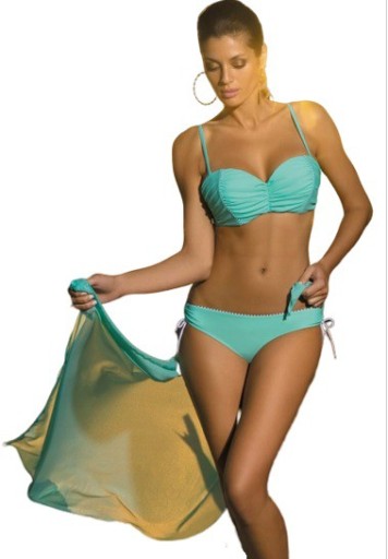 Pareo plażowe D/10 chusta sarrong Mięta 100x100