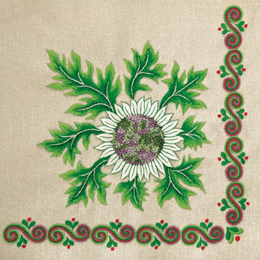 MAKI SERWETKI FOLK GÓRY HAFT DZIEWIĘĆSIŁ 33X33 CM SLOG 057101 20 SZTUK