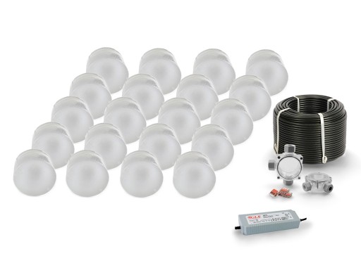 20x Świecąca Kostka Brukowa LED Koło 75x55 mm BZ