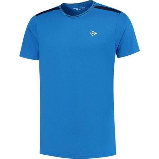 KOSZULKA TENISOWA MĘSKA DUNLOP CLUB CREW TEE MEN ROYAL BLUE XXL