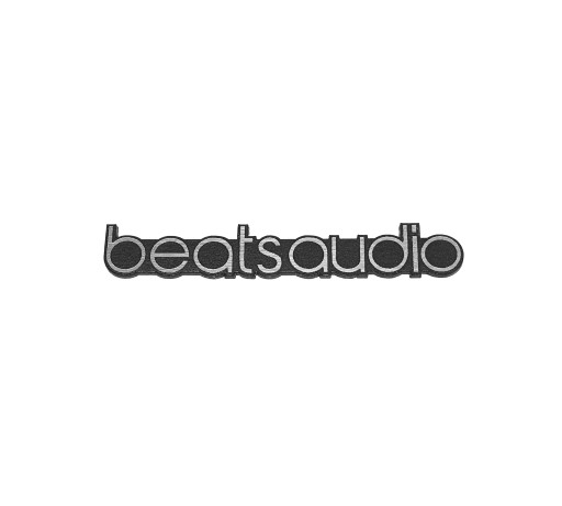 Emblemat Beats Audio srebrna 60x10mm