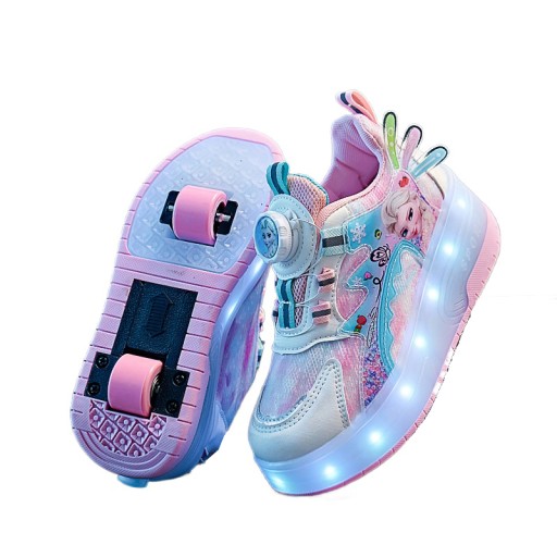 SWIECACE BUTOROLKI BUTY Z ROLKAMI LED ROLKI WROTKI R.27-41