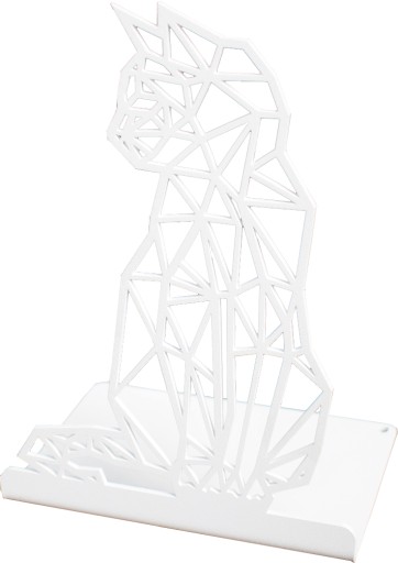 Podpórka do książek KOT Geometryczny Metal Biały
