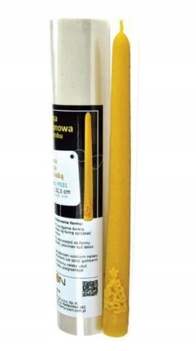 FORMA silikonowa ŚWIECA PROSTA Z CHOINKĄ 22,5CM Forma do wyrobu ŚWIEC