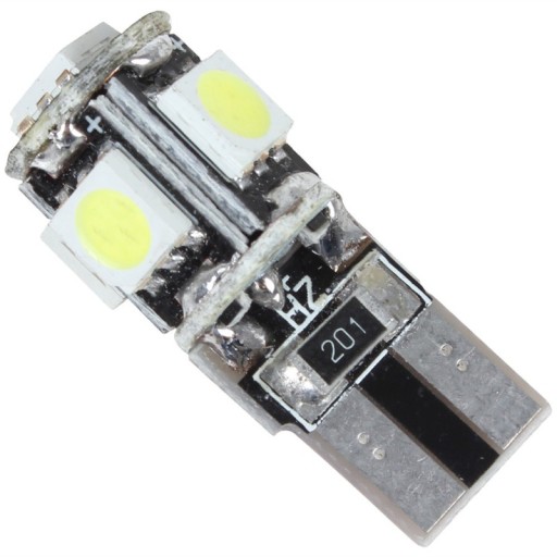W5W żarówka LED T10 12V CANBUS biała ciepła
