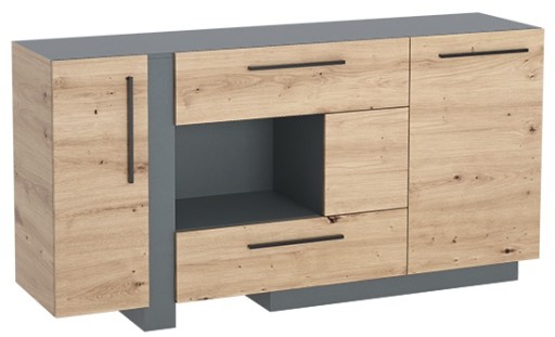 Komoda DENALI DK06 dąb artisan / grafit LOFT