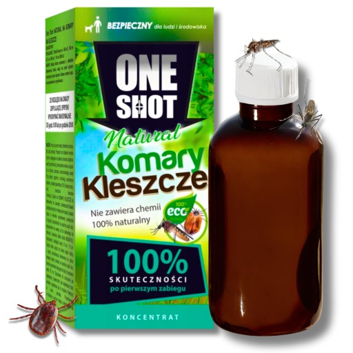 ŚRODEK NA KOMARY OPRYSK NA KOMARY KLESZCZE DO OGRODU SILNY KONCENTRAT 250ML