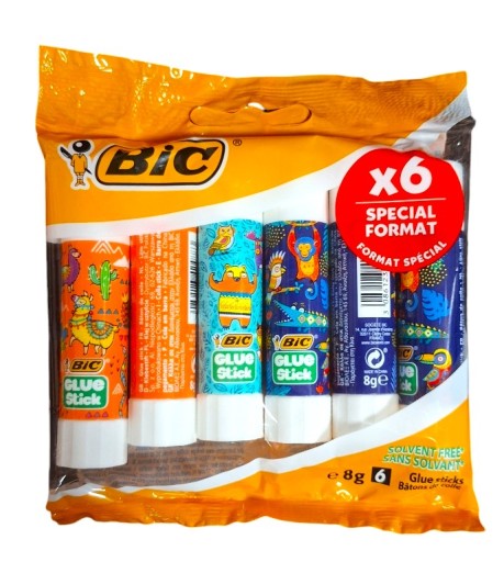 BIC Klej w sztyfcie w zestawie 6 szt Glue Sticks KLEJE