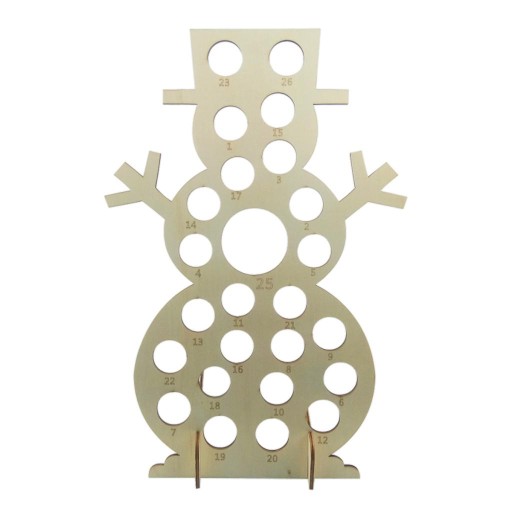 Wooden Countdown Board Calendar Notes Snowman 2