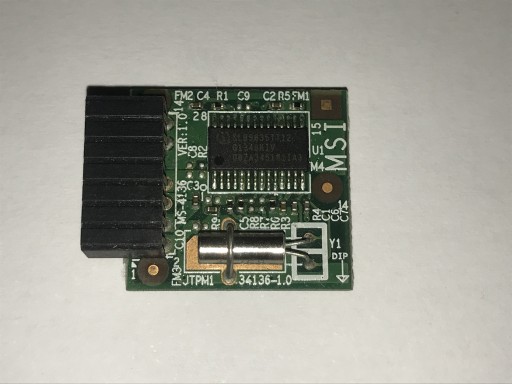 Moduł TPM MSI MS-4136 JTPM1 TPM 1.2 fv
