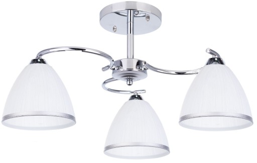 Lampa Wisząca Plafon Chrom Żyrandol Szkło led