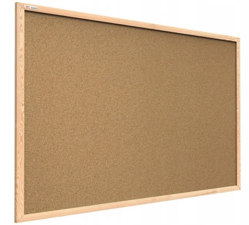 Tablica korkowa 80x50cm drewniana rama + pinezki