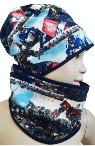 komplet czapka i komin WIOSENNY TRANSFORMERS 56-58