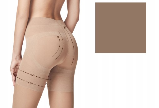 FIORE rajstopy gładkie push-up natural 3 M