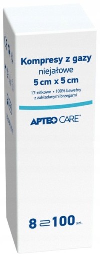 Kompresy niejałowe z gazy 5 x 5 cm x 100
