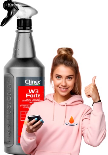 CLINEX W3 FORTE, Gruntowne mycie łazienki 1L