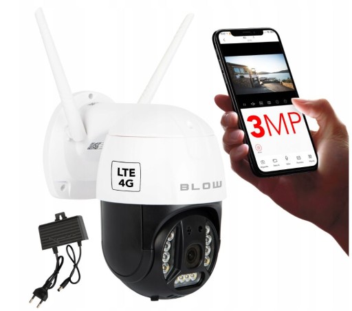 CYFROWA KAMERA 4G LTE SIM OBROTOWA IP MONITORING