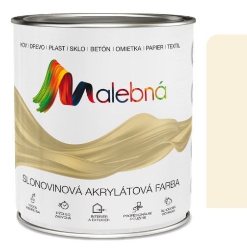 FARBA AKRYLOWA DO PŁYTEK I GLAZURY KOŚĆ SŁONIOWA 0,7L