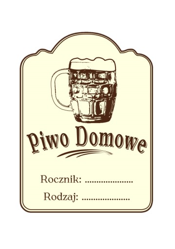 ETYKIETA SAMOPRZYLEPNA PIWO DOMOWE - 100 SZT