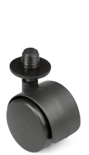 KÓŁKO MEBLOWE OBROTOWE Z BOLCEM 40 mm H-12 PLASTIKOWE