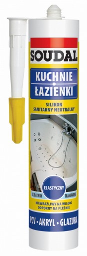 SOUDAL SILIKON NEUTRALNY SANITARNY BEZBARWNY 280ML
