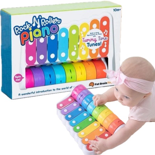 FAT BRAIN TOYS ROCK'N'ROLLER PIANO CYMBAŁKI PIANINKO