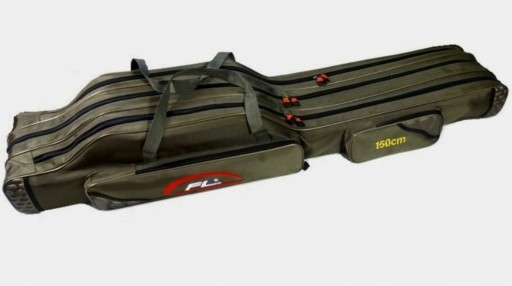 POKROWIEC USZTYWNIANY WĘDKI TORBA 3KOMORY 140cm FL