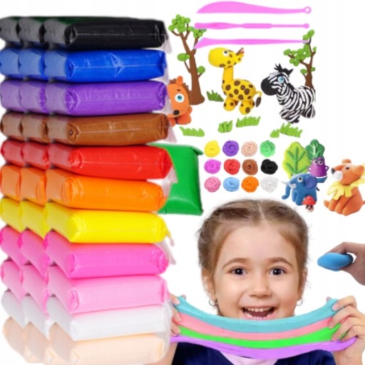 PIANKOLINA PLASTELINA PIANKOWA MAGICZNA POLIMEROWA MAGIC GLINA ZESTAW 36