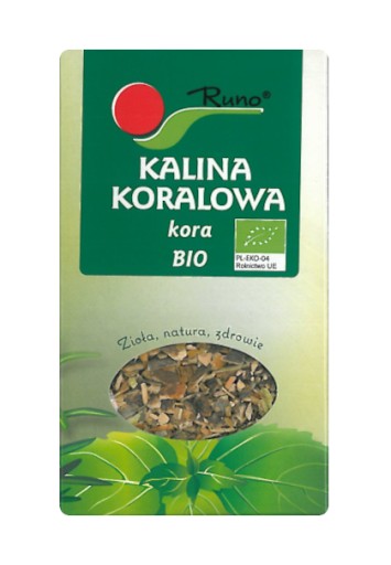 Kalina koralowa kora BIO 50g Runo Certyfikat EKO