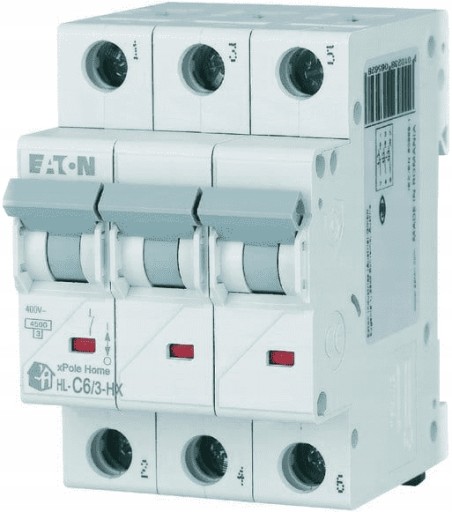 Wyłącznik nadprądowy 3P C 6A 6kA AC HN-C6/3 194888