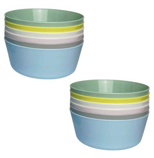 IKEA KALAS Miska, dziecinna zastawa 6szt pastel