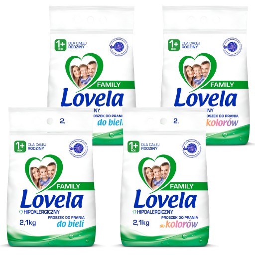 Lovela Family Proszek prania koloru białeg 4x2,1kg