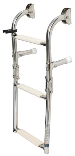 JACHTOWA DRABINKA SKŁADANA 3-STOPNIE 65cm SZEROKA