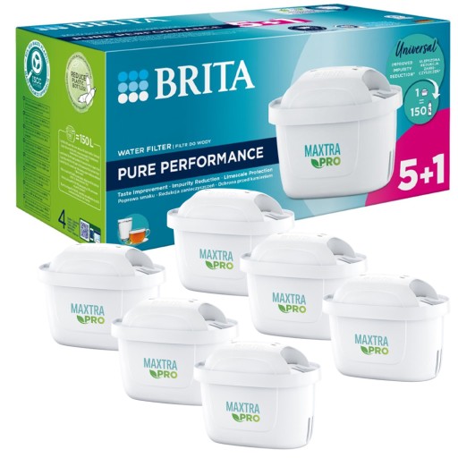 6x filtr do wody wkład BRITA MAXTRA PRO Pure Performance 150 l oryginalne