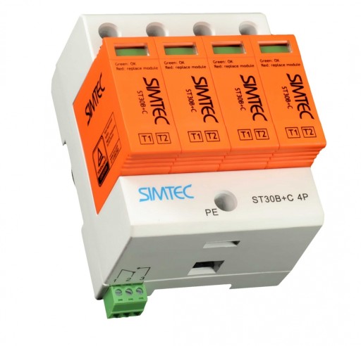 OGRANICZNIK PRZEPIĘĆ SIMET B+C 1+2 4P 30kA 8520101