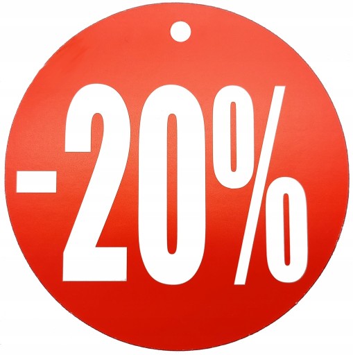 ETYKIETA PROMOCYJNA PRZECENA 20% 4,4 cm 10 sztuk