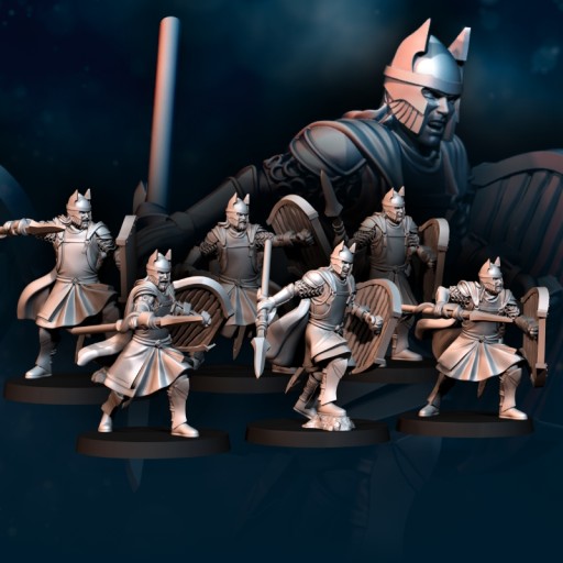 High Humans Warriors with Spear - x1