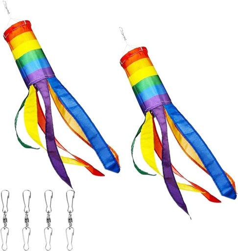 LATAWIEC RĘKAW WIETRZNY WISZĄCA WIATRÓWKA FLAGA LGBT 2 szt.